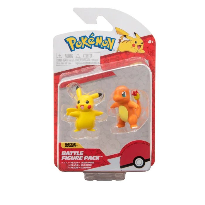 Pokemon Battle Figure - Pikachu og Charmander - Pocko Monsters