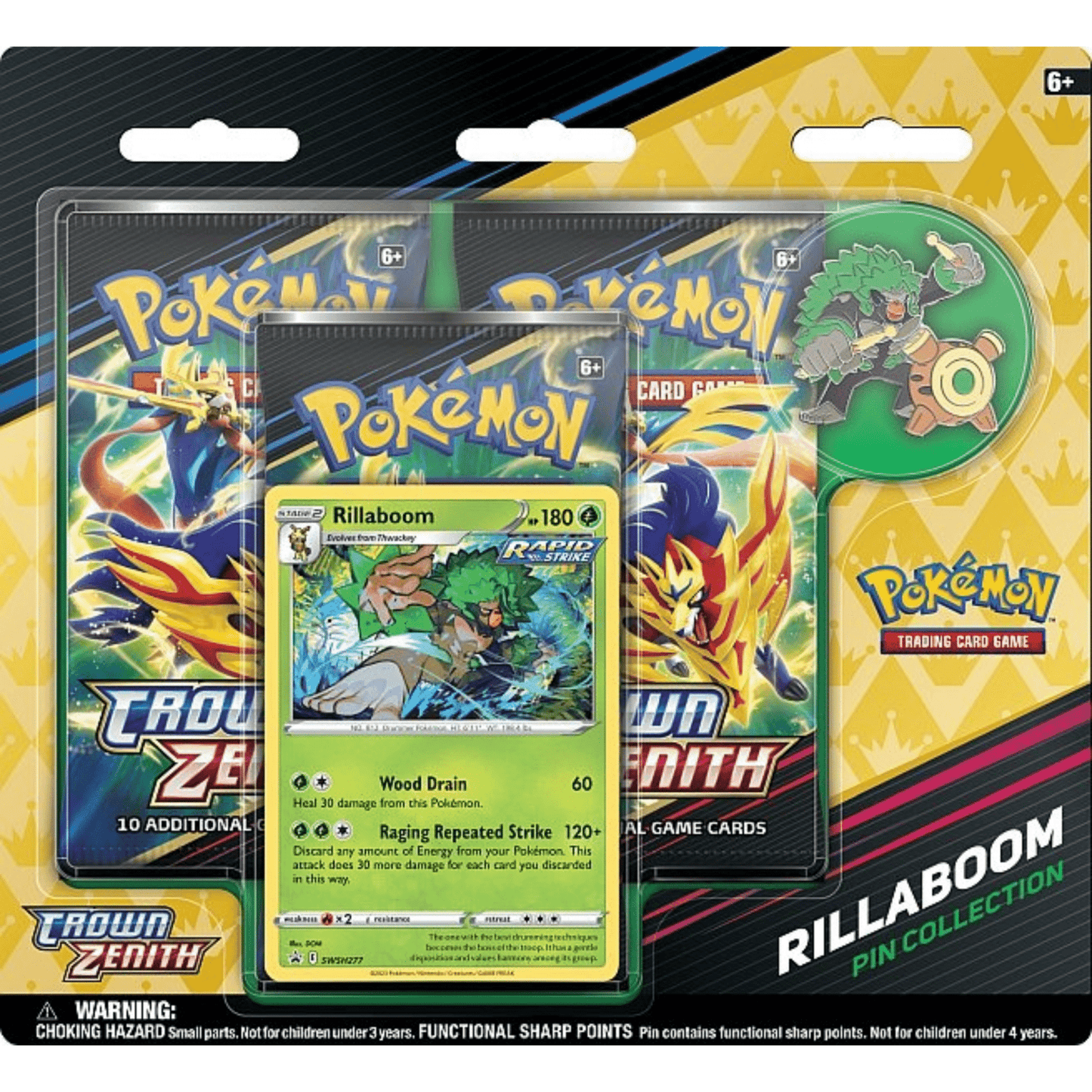 Pokemon: Crown Zenith Pin Collection blister (3 booster packs) - Pocko Monsters