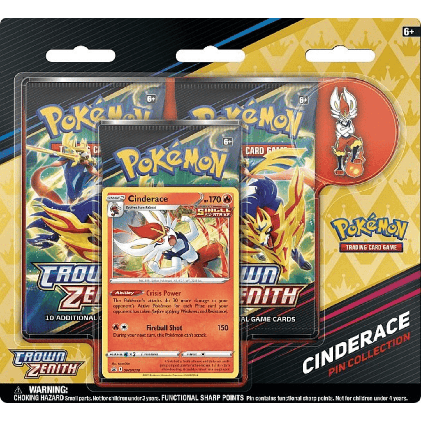 Pokemon: Crown Zenith Pin Collection blister (3 booster packs) - Pocko Monsters