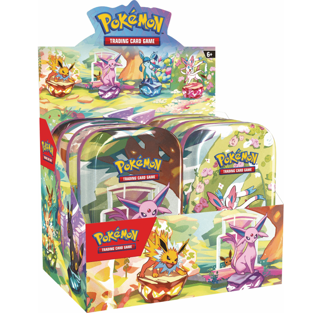 Prismatic Evolution Mini Tin Display - 8 tins - Pokemon Scarlet and Violet - Pocko Monsters