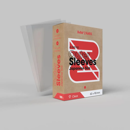 Premium Outer Sleeves – Japanese Size 100 pcs - raw2rare