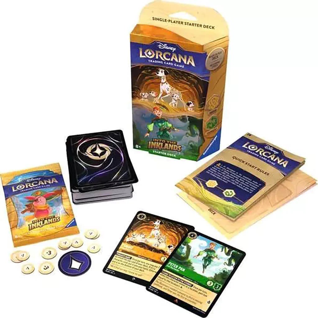 Disney Lorcana TCG: Into the Inklands - Starter Deck: Amber/Emerald (Pongo & Peter Pan) - Pocko Monsters