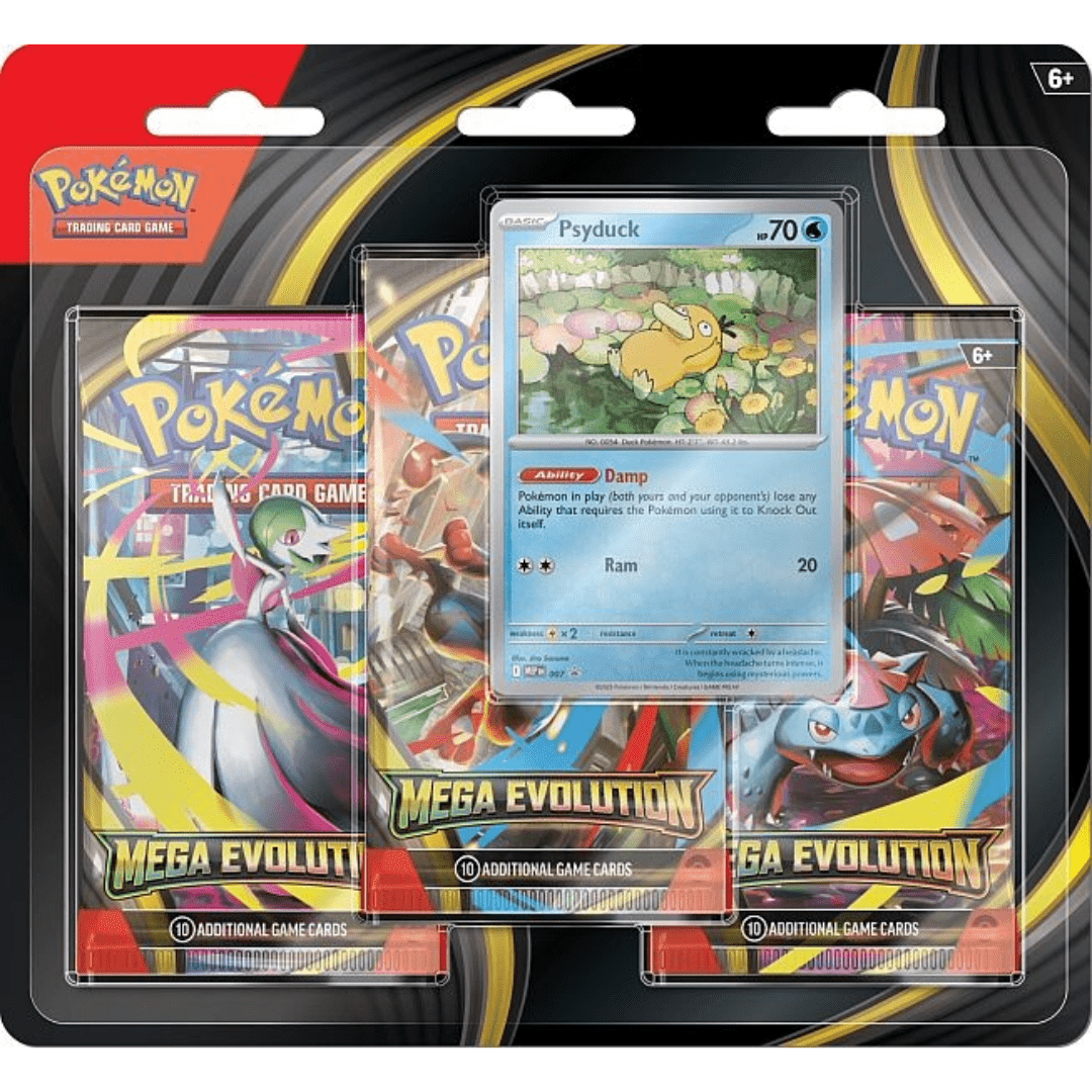 Mega Evolution: 3 - pack blister - Psyduck: ME01 - Pocko Monsters