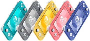 Nintendo Switch Lite - Yellow/Blue/Coral/Turquoise - Pocko Monsters