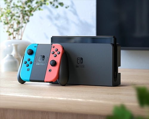 Nintendo switch OLED - Hvid eller Rød/Blå - Pocko Monsters