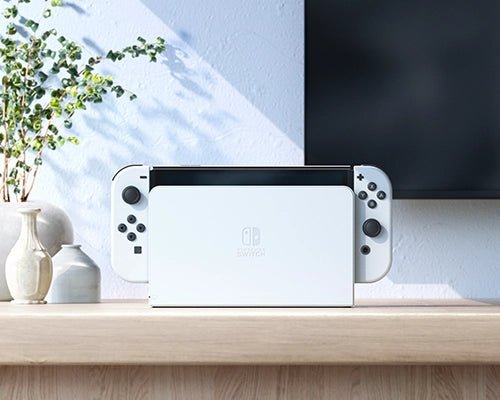 Nintendo switch OLED - Hvid eller Rød/Blå - Pocko Monsters