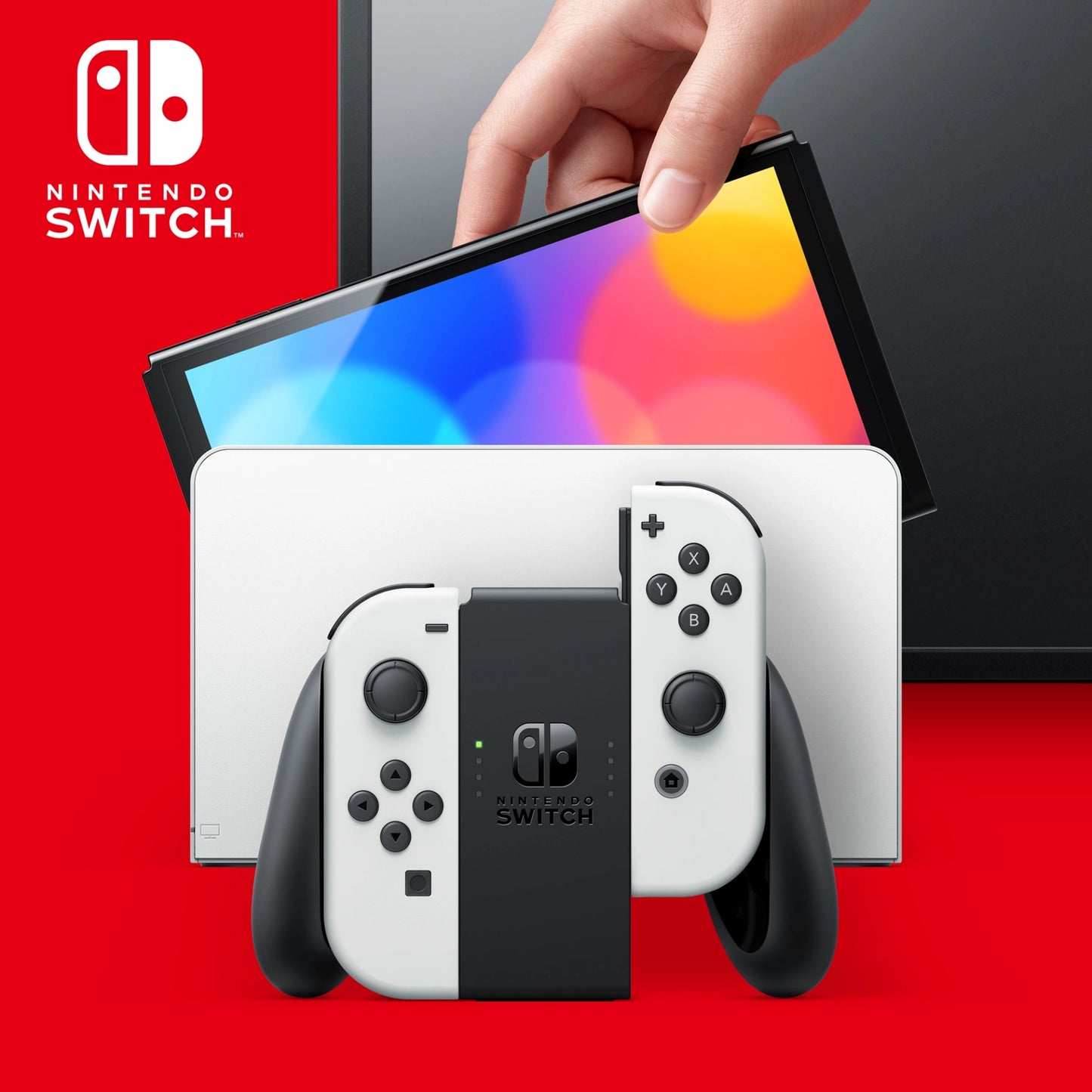 Nintendo switch OLED - Hvid eller Rød/Blå - Pocko Monsters