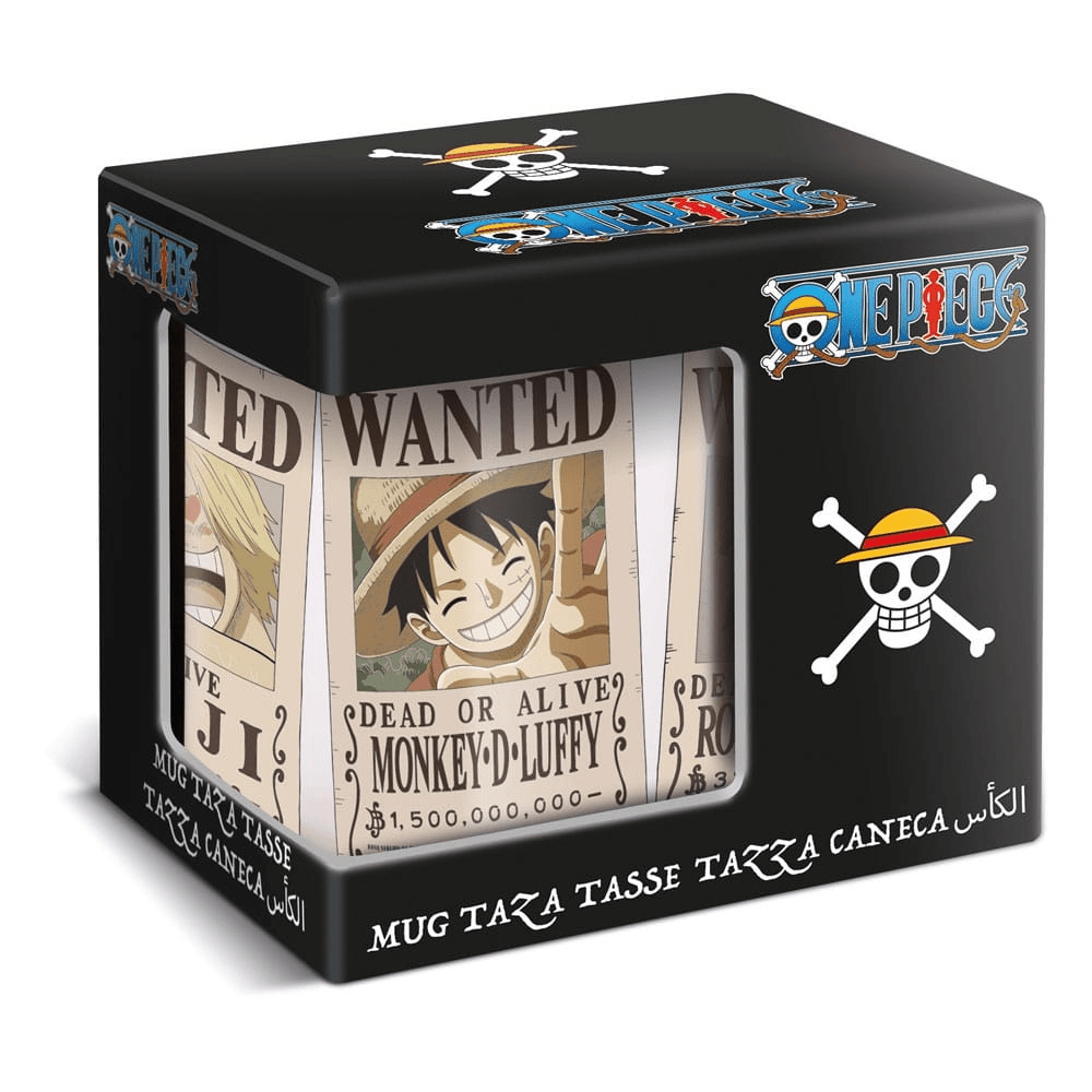 One Piece Krus 325 ml - WANTED Luffy, Zoro, Sanji - Pocko Monsters