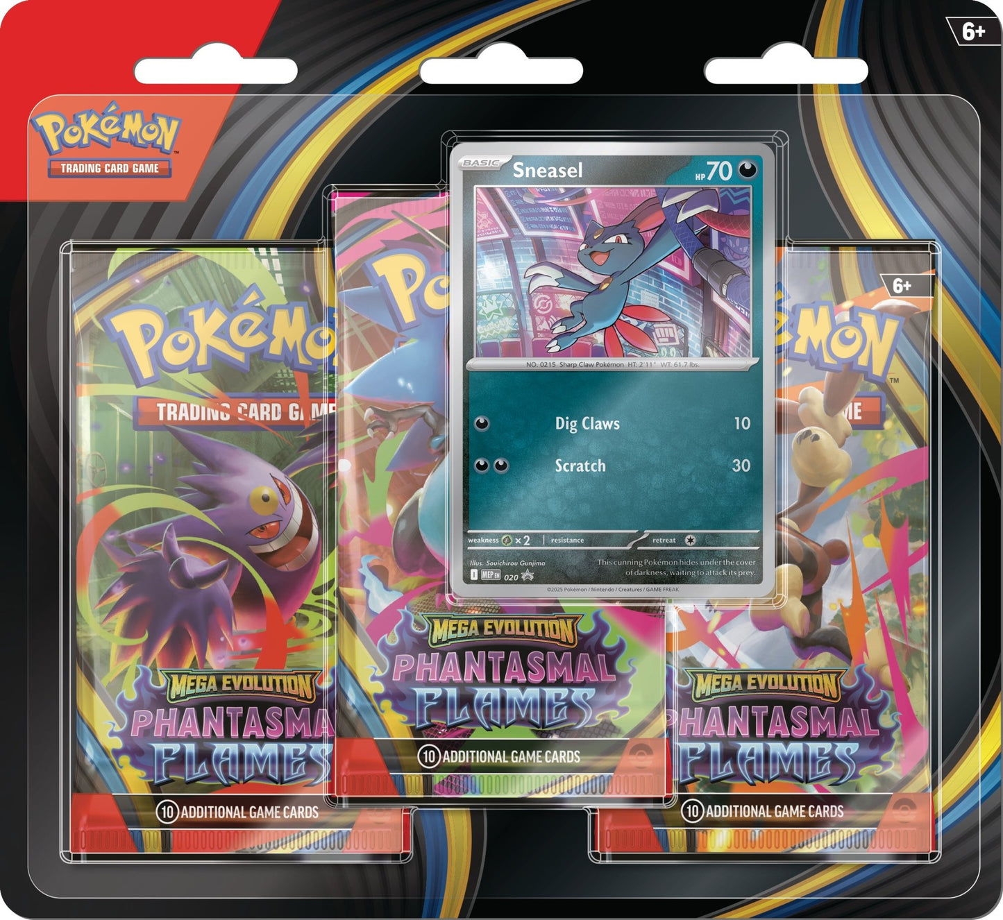 Phantasmal flames: 3 - pack blister - Sneasel: ME02 - Pocko Monsters