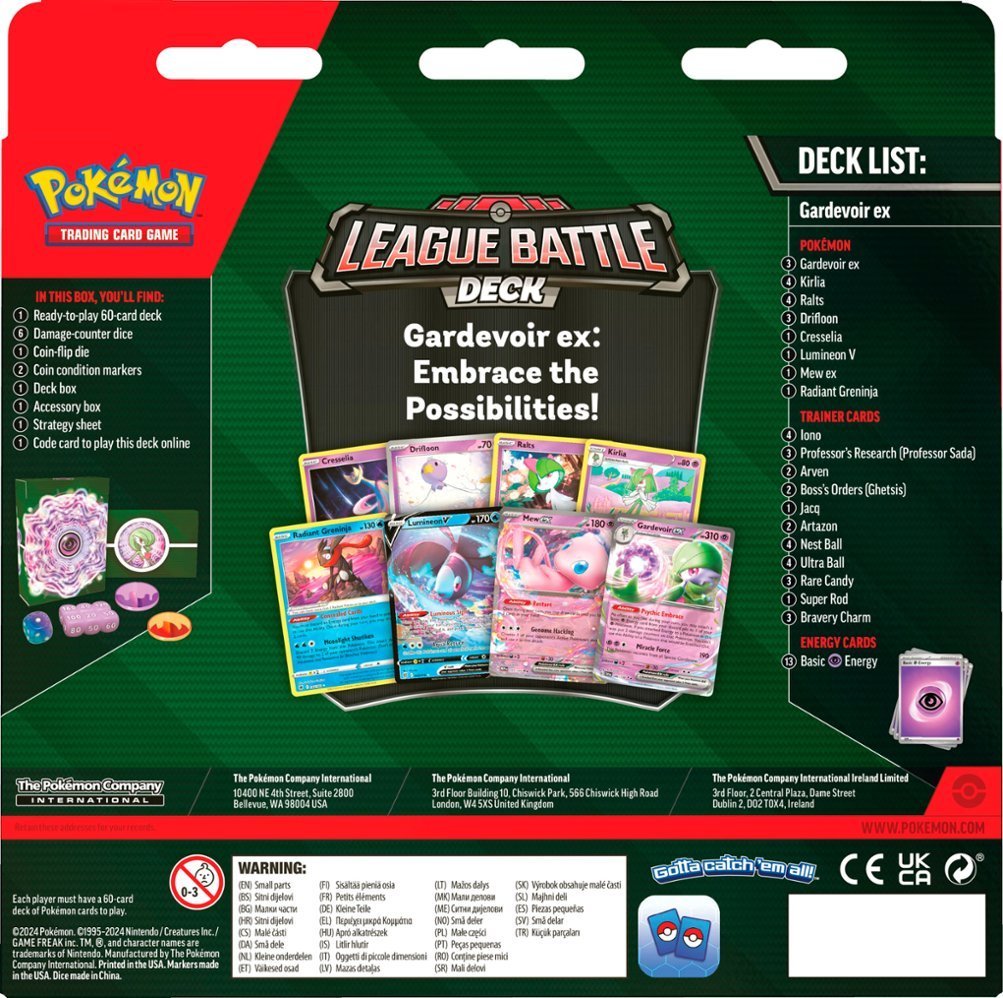 Pokemon League Battle Deck: Gardevoir og Mew ex - Pocko Monsters