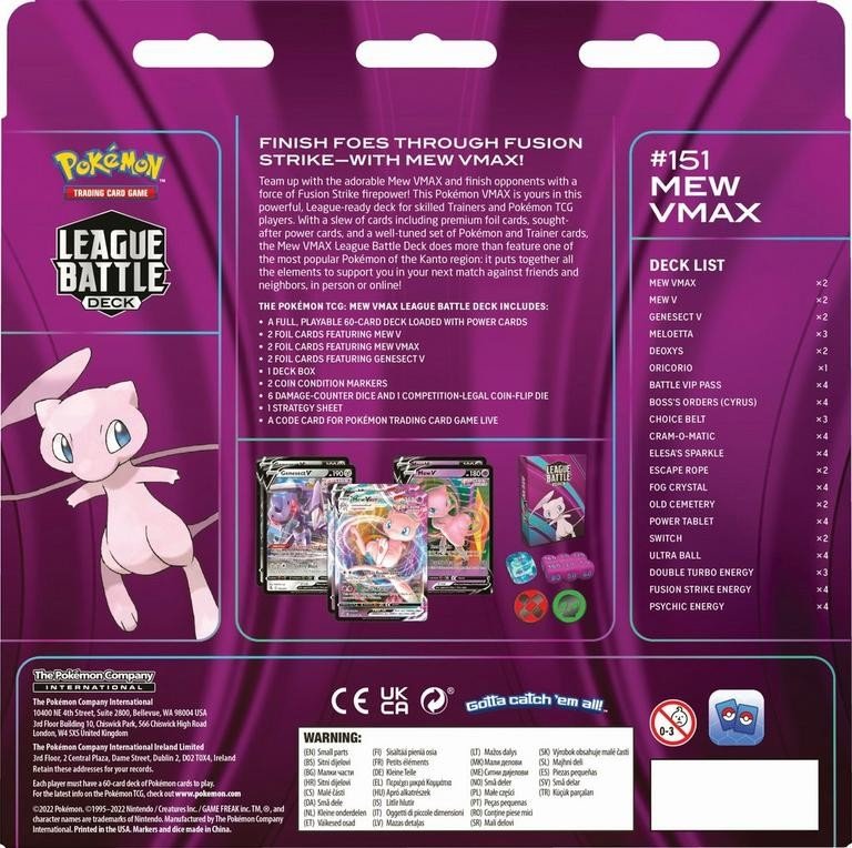 Pokémon - League Battle Deck Mew VMAX - Pocko Monsters