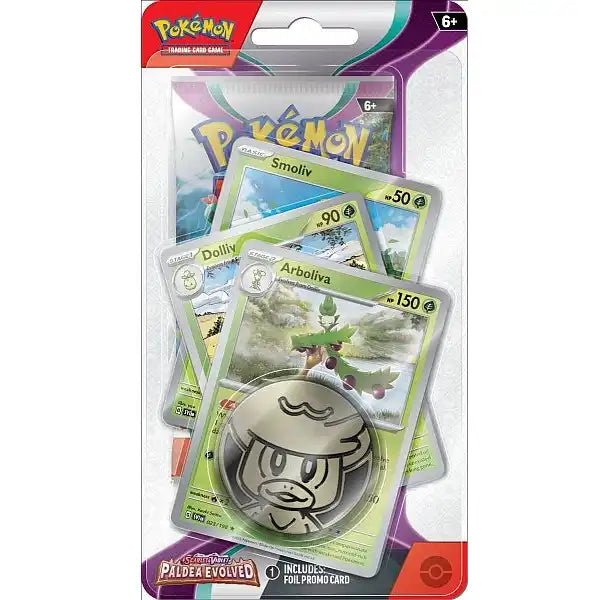 Pokemon: Paldea Evolved: Smoliv, Dolliv og Arboliva Checklane box. - Pocko Monsters