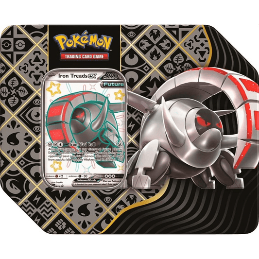 Pokemon: Paldean Fates: Scarlet and Violet SV4.5: Iron Treads Ex Tin Box (USA VERISON 5 Boosters) - Pocko Monsters