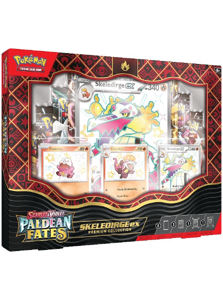 Pokemon: Paldean Fates: Scarlet and Violet SV4.5: Skeledirge ex Premium Collection - Pocko Monsters