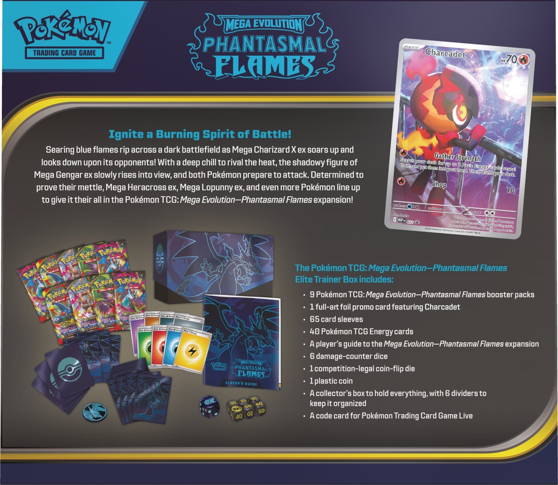 Pokemon: Phantasmal Flames: MEGA Evolution: ME02 - Elite trainer box - Pocko Monsters