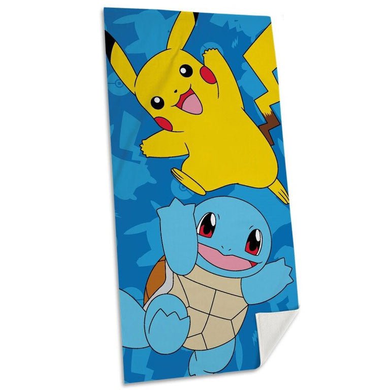 Pokemon Pikachu og Squirtle badehåndklæde - Pocko Monsters