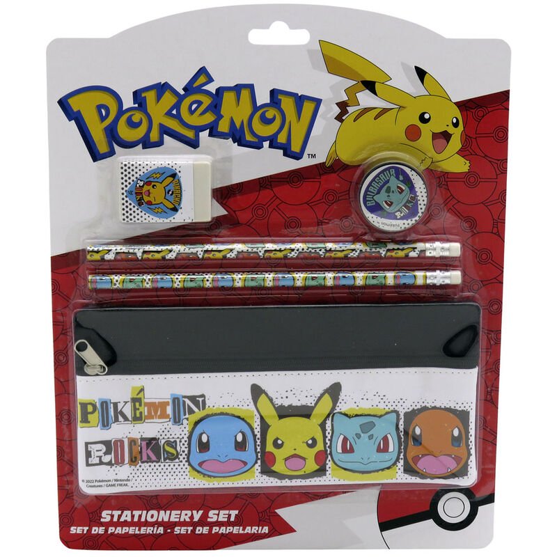 Pokemon Stationery Set / Penalhus med tilbehør - Pocko Monsters