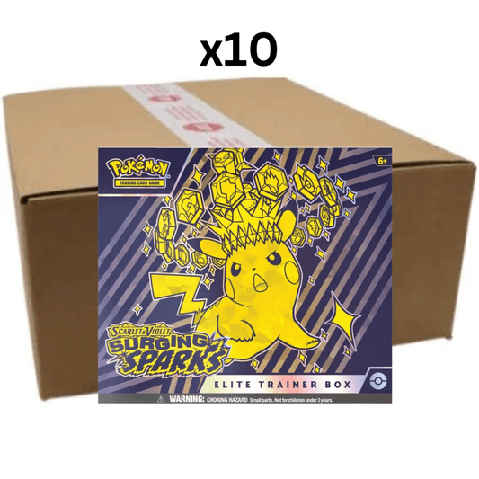 Pokemon: Surging Sparks - Sv8 - Case Elite Trainer Box (10 stk.) - Pocko Monsters