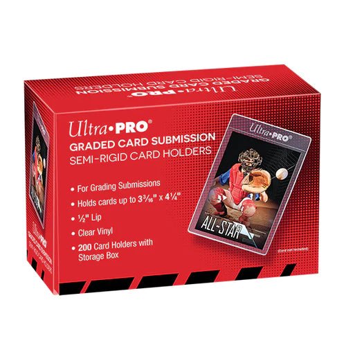 Ultra Pro Semi-Rigid Card Holders: 1/2" Lip Tall - Box (200 stk.) - Pocko Monsters