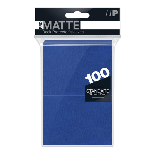 Ultra Pro: Standard Deck Protector - PRO - Matte blue (100 Sleeves) - Pocko Monsters