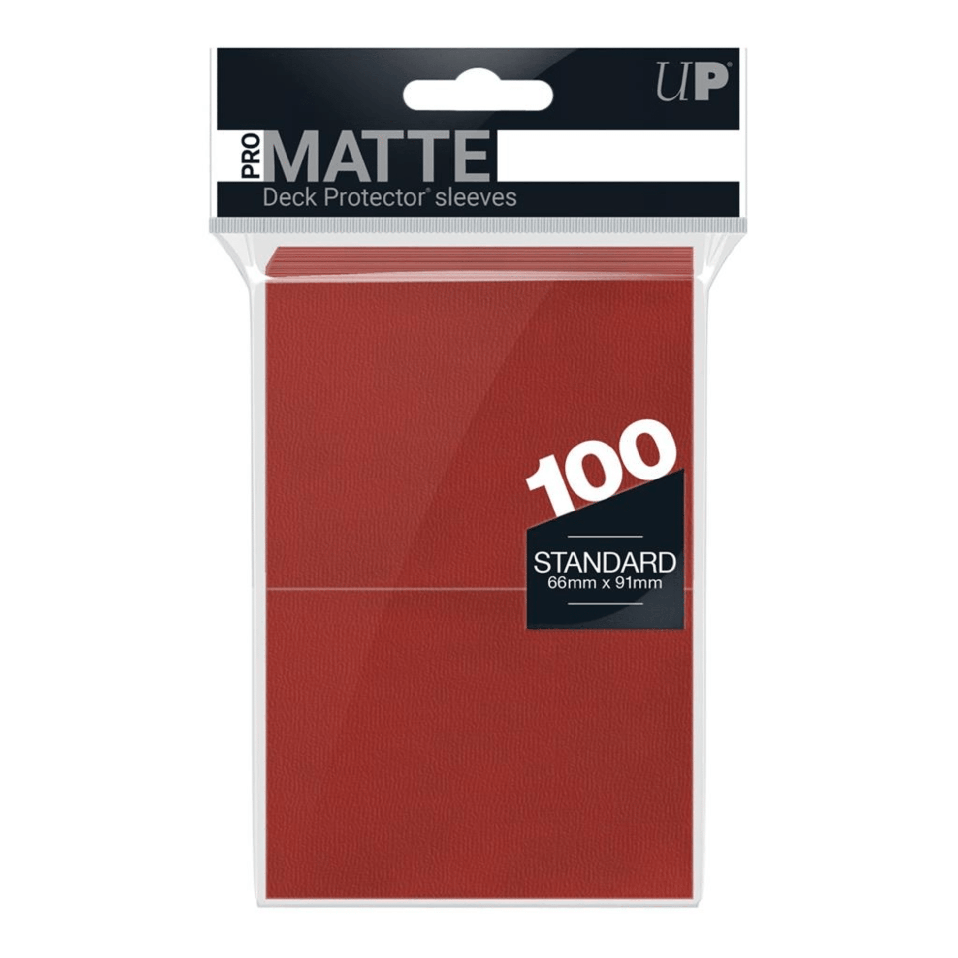 Ultra Pro: Standard Deck Protector - PRO - Matte red (100 Sleeves) - Pocko Monsters